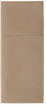 Papstar Starpak Airlaid Bestecktaschen 40 x 48 cm taupe "Premium" mit Besteckfalz (400 Stück)