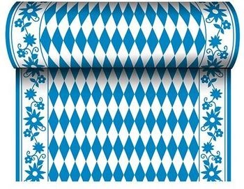 Papstar Tischläufer, stoffähnlich, Airlaid 24 m x 40 cm "Bayrisch Blau" (6 Rolle)