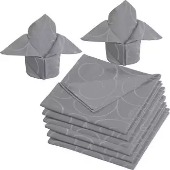 Erwin Müller Damast Servietten Oberhausen im 8er-Pack 50x50 cm grau