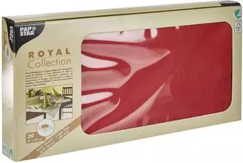 Papstar 20 Mitteldecken, Tissue ROYAL Collection 80 cm x 80 cm bordeaux