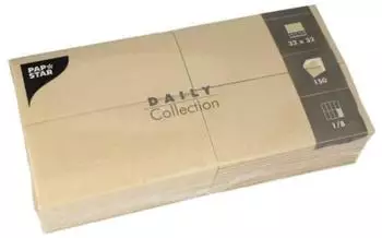 Papstar Servietten DAILY Collection 1/8-Falz 32 cm x 32 cm sand