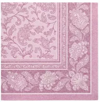 Papstar Servietten ROYAL Collection 1/4-Falz 40 cm x 40 cm lila Ornaments