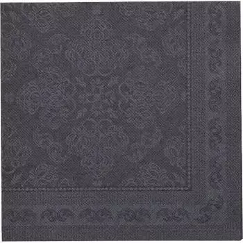 Papstar Servietten ROYAL Collection 1/4-Falz 40 cm x 40 cm schwarz Arabesque
