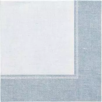 Papstar Servietten ROYAL Collection 1/4-Falz 40 cm x 40 cm arktikblau Linum