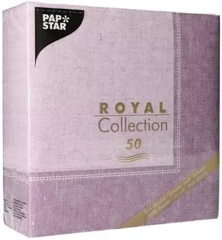 Papstar Servietten ROYAL Collection 1/4-Falz 40 cm x 40 cm flieder Linum