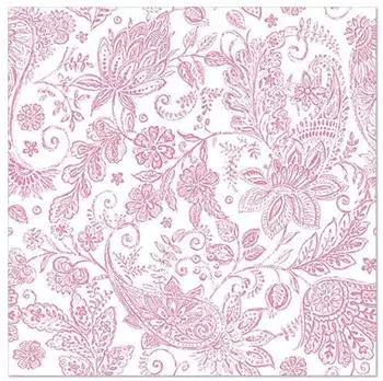 Papstar Servietten ROYAL Collection 1/4-Falz 40 cm x 40 cm fuchsia Paisley