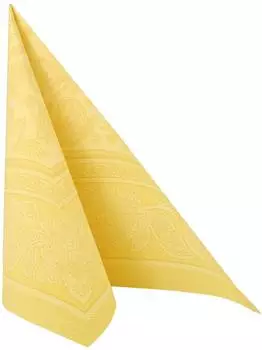 Papstar Servietten ROYAL Collection 1/4-Falz 40 cm x 40 cm gelb Ornaments