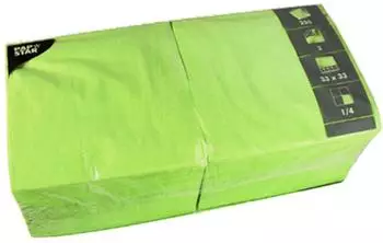 Papstar Servietten, 3-lagig 1/4-Falz 33 cm x 33 cm limonengrün