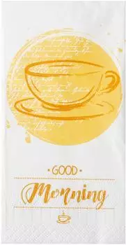 Papstar Servietten, 3-lagig 1/8-Falz 33 cm x 33 cm Good Morning