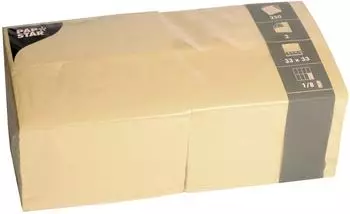 Papstar Servietten, 3-lagig 1/8-Falz 33 cm x 33 cm creme