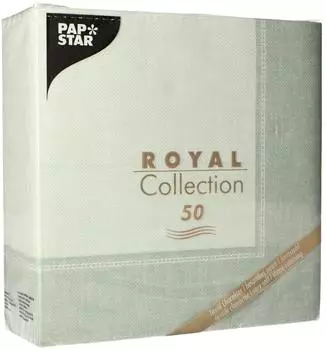 Papstar Servietten ROYAL Collection 1/4-Falz 40 cm x 40 cm jadegrün Linum
