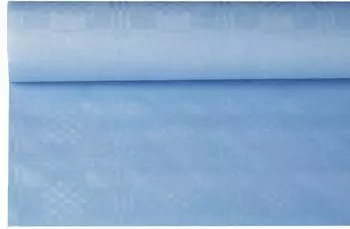 Papstar Papiertischtuch mit Damastprägung 8 m x 1,2 m hellblau