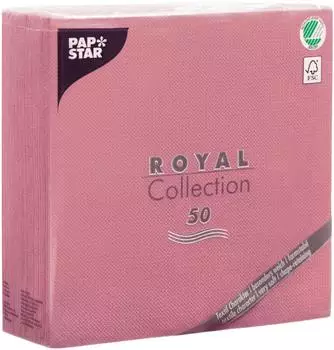 Papstar Servietten ROYAL Collection 1/4-Falz 40 cm x 40 cm rosa