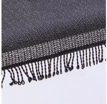 texpot Tischdecke mit Fransen Weichschaum wetterfest rutschfest PVC (1-tlg) schwarz, Oval 160x220 cm