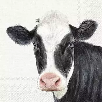 IHR Farm Cow Cream Papierservietten 33x33cm, 20 St. (L1048160)
