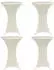 vidaXL Stehtischhussen Stretch Ø60cm Creme, 4er-Set (279074)