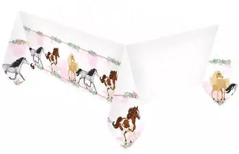 Amscan Tischdecke "Beautiful Horses" Plastik 120x180cm (9909877)