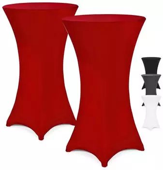 Detex Stehtischhusse Stretch Bordeaux &Oslash;60-65cm 2er Set (996379)