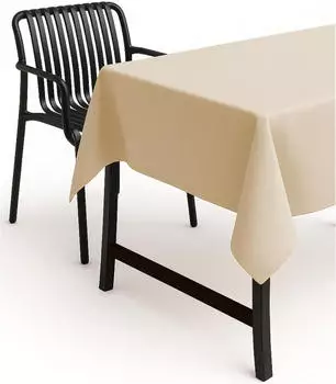 texpot Tischdecke Lotuseffekt Leinenoptik wasserabweißend (1-tlg) Champagner, Quadratisch 130x130 cm