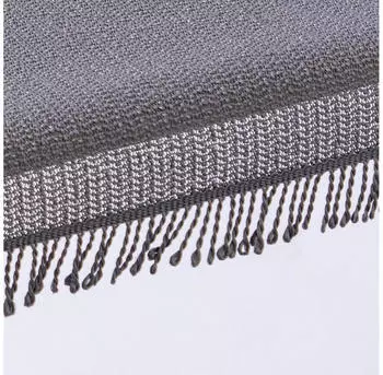texpot Tischdecke mit Fransen Weichschaum wetterfest rutschfest PVC (1-tlg) dunkelgrau, Rund 160x160 cm