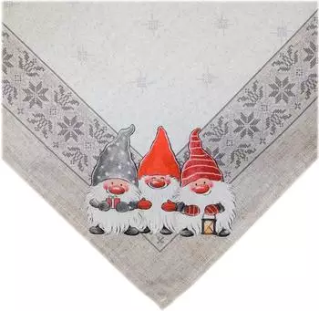 texpot Tischdecke Druck Weihnachtswichtel Wichtel (1-tlg) Quadratisch 85x85 cm