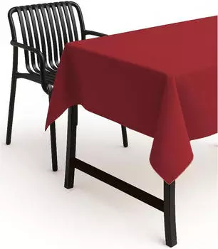 texpot Tischdecke Lotuseffekt Leinenoptik wasserabweißend (1-tlg) Rot, Rund 180x180 cm