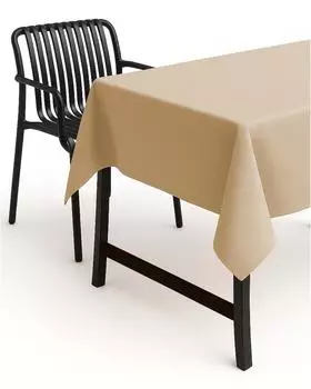 texpot Tischdecke Lotuseffekt Leinenoptik wasserabweißend (1-tlg) Sand, Oval 160x260 cm