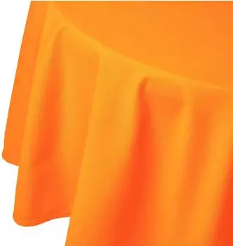 Homescapes Tischdecke rund, Baumwolle, orange, 178cm