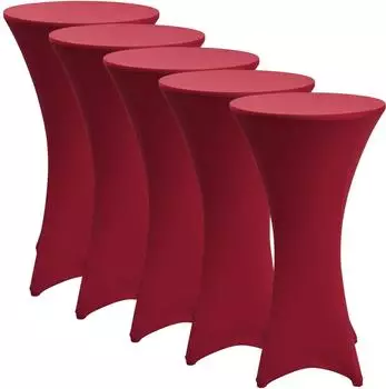 Beautissu Stehtischhusse Stretch, konisch, 70x110cm, 5er-Set
