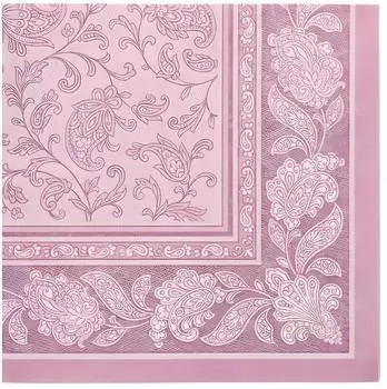 Papstar Royal Collection Papierservietten "Ornaments" lila 40x40cm, 1/4-Falz, 160 St&uuml;ck (37357)