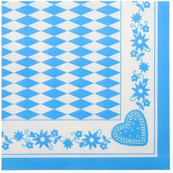 Papstar Servietten "Bayrisch Blau" 1/4-Falz 40x40cm, 250 Stück (10646)