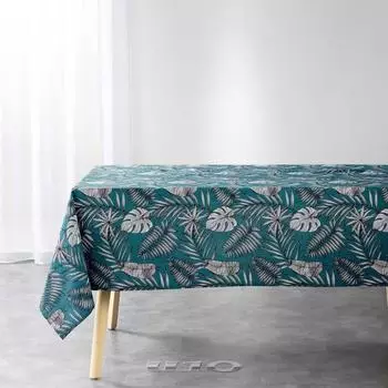 Douceur d'Int&eacute;rieur Puebla Tischdecke rechteckig, Polycotton, 140x240cm, smaragdgr&uuml;n (1731194)