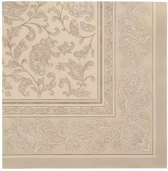 Papstar Royal Collection Papierservietten "Ornaments" 40x40cm, sand, 1/4-Falz, 160 St&uuml;ck (37363)