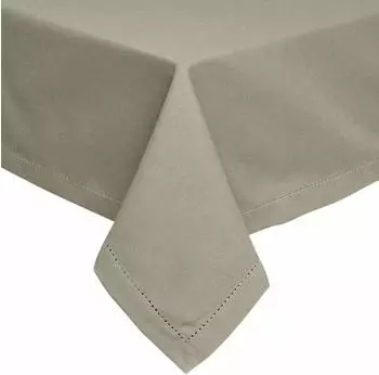 Homescapes Tischdecke Baumwolle 137x178cm, grau