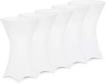 Detex Stehtischhusse Stretch &Oslash;80-85cm wei&szlig;, 5er-Set (4250525365535)