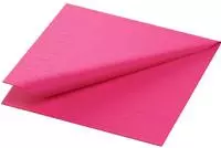 Duni Cocktail-Servietten 3lagig Zelltuch Uni fuchsia, 24 x 24 cm, 250 St&uuml;ck