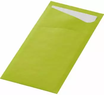 Duni Sacchetto&reg; Serviettentaschen kiwi/wei&szlig;, 19,5x8,5cm, 100 St&uuml;ck (450052)