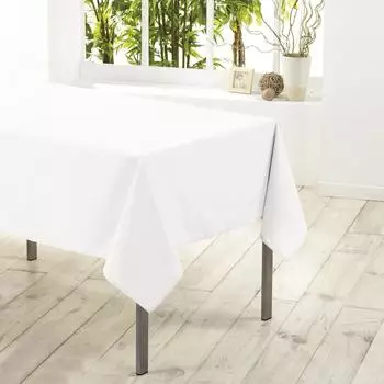 Douceur d'Int&eacute;rieur Tischdecke rechteckig 140x200cm, Polyester, uni, wei&szlig; (1720194)