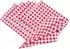 ZOLLNER Stoffservietten kariert, rot-weiß, 45x45cm, 6er-Set (100% Baumwolle)