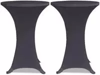 vidaXL Tischhusse Stretchhusse 2 Stk 70 cm Anthrazit