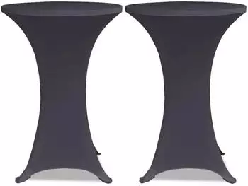 vidaXL Stretchhusse f&uuml;r Tische 70cm anthrazit, 2 Stk. (131429)