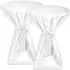 Beautissu Premium Stehtischhusse blickdicht, weiß, Ø 60-65cm, 2er-Set