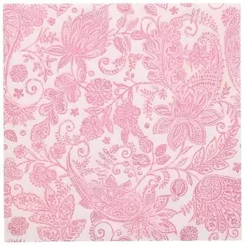 Papstar ROYAL Collection Servietten "Paisley" 40x40cm 1/4-Falz fuchsia, 160 Stück