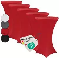 NYVI Stehtischhusse Gala Rot &Oslash; 70-75 cm 5er Set