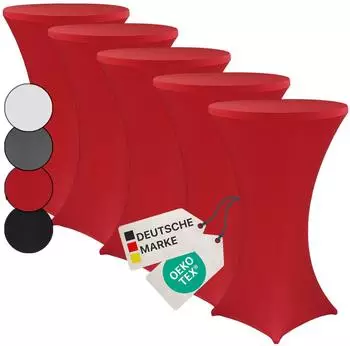 NYVI NYVIGala Stehtischhusse rot, &Oslash; 70-75cm, 110-120cm, 5er Set (4255636627435)
