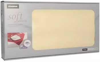 Papstar Mitteldecke Vlies soft selection plus 80x80cm creme (82326)