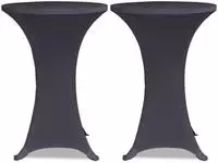 vidaXL Tischhusse Stretchhusse 2 Stk 80 cm Anthrazit