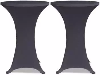 vidaXL Tischhusse Stretch 80cm anthrazit, 2 Stk. (131430)
