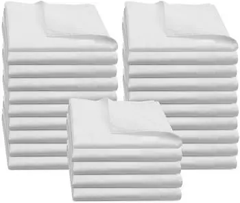 ZOLLNER Stoffservietten 25er-Set 100% Baumwolle 50x50cm wei&szlig; (00000605-050050-25)