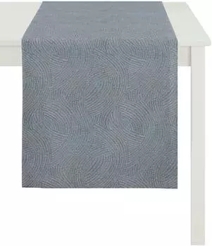 Apelt Loft Style 1102 Tischl&auml;ufer Jacquard hellblau 48x140cm